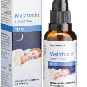 Sanct Bernhard Melatonin-Spray liposomal | Mit Melatonin | Vegan | Trägt dazu bei, die Einschlafzeit zu verkürzen | 30ml