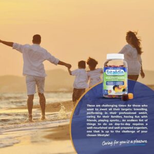 VITALDIN Multivitamin Adults Gummies – Nahrungsergänzungsmittel für Erwachsene – 11 Vitaminen & Mineralstoffen – 70 Fruchtgummis (für 1 Monat); Fruchtgeschmack – Stärkung des Energie & Immunsystems