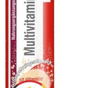 SUNLIFE Multivitamin Tabletten hochdosiert - 1 x 17 Stück - Mineral und Multivitamin Brausetabletten mit Orangen-Grapefruit Geschmack - Multi Vitamin Tabletten mit 10 Vitaminen und 5 Mineralstoffen
