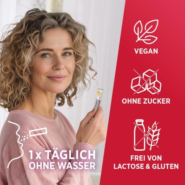 Biolectra Magnesium 400 mg Direct Sticks Zitrone, 60 Stück: Für eine normale Muskelfunktion bei erhöhtem Bedarf, Magnesium Direkt-Sticks, hochdosiert – Bild 3