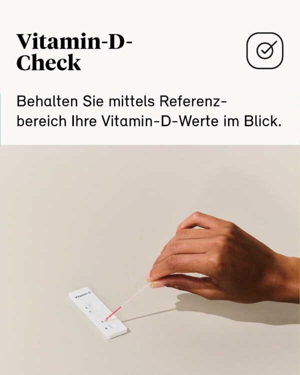 TRIGNOSTICS Vitamin D Test für zuhause - schneller Vitamin-D-Mangel Selbsttest | 2 Bluttests für zuhause ohne Labor | Probenentnahme durch Piektest am Finger | leicht abzulesen mit Hilfe der Farbkarte – Bild 4