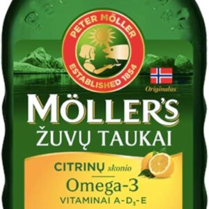 Möller's Omega-3 – Zitronenaroma – mit Fischöl – für Babys / Kinder / Erwachsene
