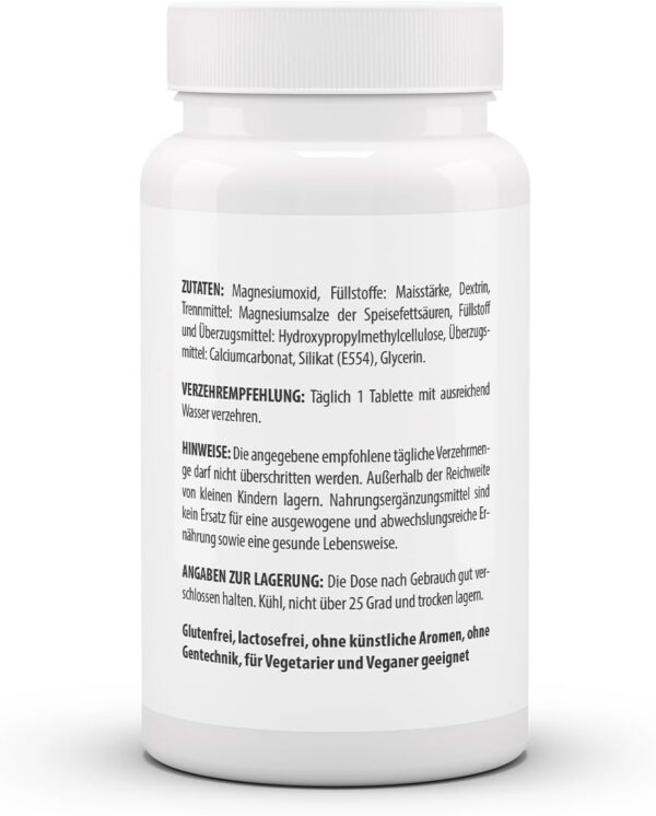 vitaworld Magnesium Magnetop 300 mg, 300 mg reines Magnesium pro Tablette, Vegan, 150 Tabletten – Bild 3