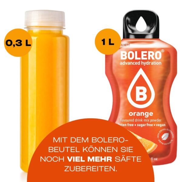 Bolero MULTIVITAMIN 24x3g | Saftpulver ohne Zucker, gesüßt mit Stevia + Vitamin C | geeignet für Kinder, Sportler und Diabetiker | glutenfrei und veganfreundlich | Multivitamin-Geschmack – Bild 4