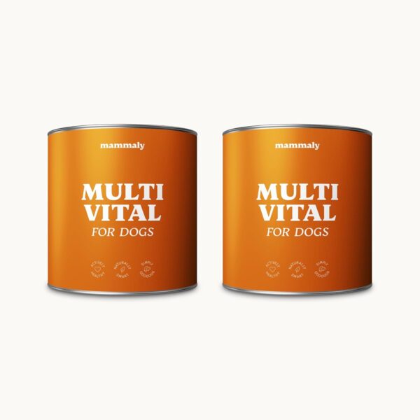 mammaly - 15 in 1 Multivitamin Komplex für Hunde - Multi Vital 2X 325g 220 Leckerli - Omega 3, Vitamin B, C, A, D3, E Snacks - Leckerlies für Hund - Unterstützt Immunsystem, Vitalität, Gehirnfunktion