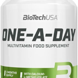 BioTechUSA One-A-Day Multivitamin | 12 Vitamine | 10 Mineralstoffe | Energie, Immunsystem und Knochengesundheit, 100 Tabletten