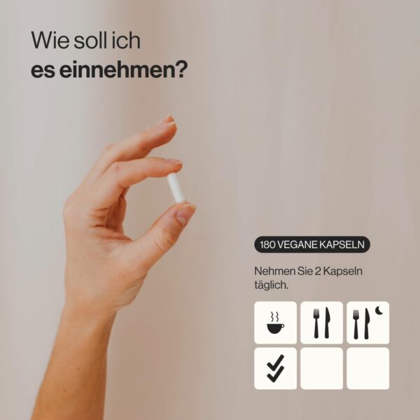 Magnesiumglycinat, 175mg elementares Magnesium pro Kapsel (350mg magnesium bisglycinat) | Premium: Chelatiertes Magnesium | 180 Kapseln (3 Monats-Vorrat) | Vegan, Hochdosiert | Zenement – Bild 3