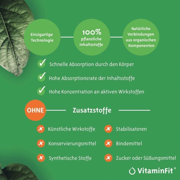 VitaminFit Kinder Omega-3-Tropfen Nahrungsergänzung für Kinder - Flüssig - DHA - EPA - ALA - Fischfrei - 100% Pflanzlich - Vegan - 50 ml – Bild 6