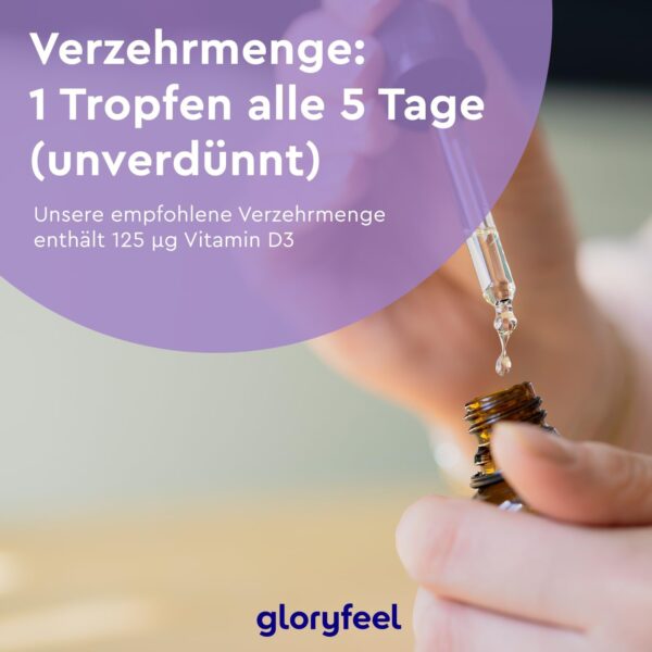 Vitamin D3 5000 I.E. pro Tropfen, Hochdosiert - 50ml (flüssig) in MCT-Öl aus Kokos - Vitamin D3 Tropfen hoch bioverfügbar und stabil - Laborgeprüft, ohne Zusätze in Deutschland hergestellt – Bild 6