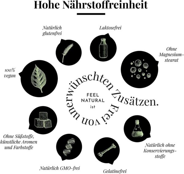 Magnesium hochdosiert Kapseln - 365 Stück (Jahresvorrat) - 664mg je Kapsel, davon 400mg elementares Magnesium - höherer Gehalt als andere Magnesiums - Laborgeprüft & Vegan – Bild 3