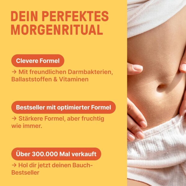 BRAINEFFECT DAILY GUT - Leckeres Bakterienstämme Getränkepulver mit Ballastoff und Vitamine B6 + B12 (1, Erdbeere) – Bild 2
