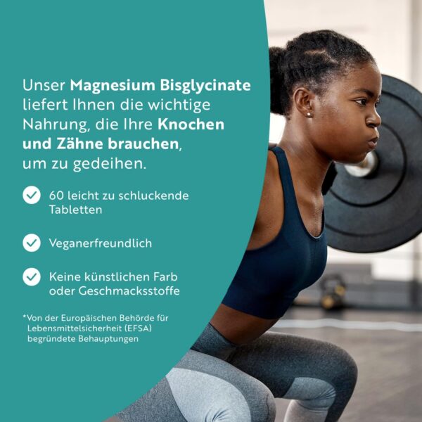 Magnesiumbisglycinat Kapseln - Magnesium Glycinat - 320mg elementares Magnesium pro Tagesdosis - Vegan - Hochdosiert - Unterstützt die Muskelfunktion & das Nervensystem - Nutravita – Bild 3