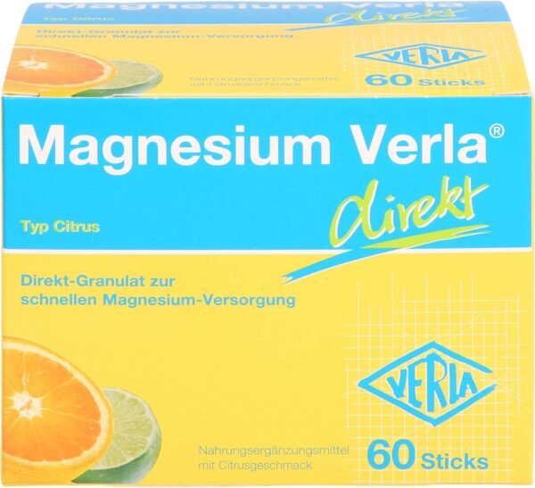Verla-Pharm Arzneimittel GmbH & Co. KG Magnesium Verla direkt Citrus Direkt-Granulat, 60 St. Beutel