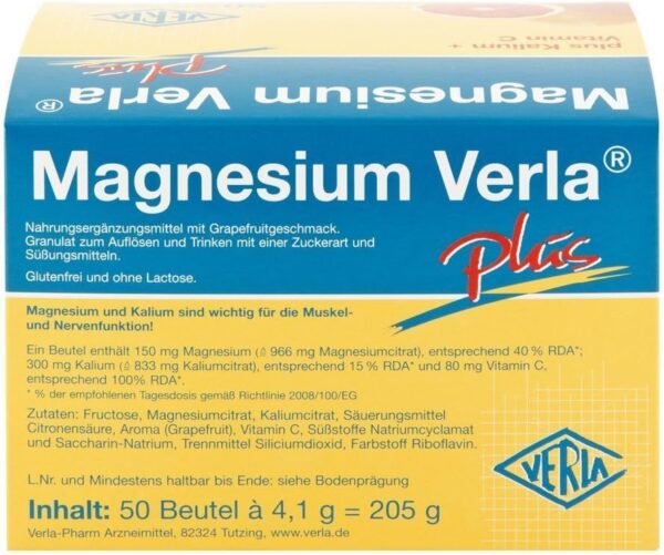 Magnesium Verla plus Granulat grapefruit, 1er Pack (1 x 50 Stück) – Bild 3