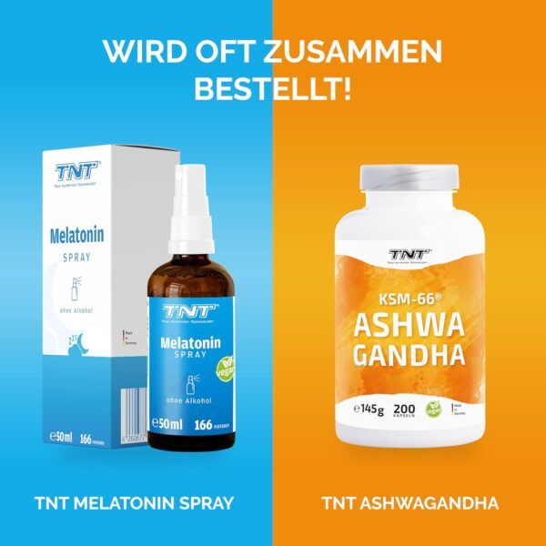 TNT Melatonin Spray hochdosiert (50ml) • Einschlafspray für 166 Tage • 0,5mg reines Melatonin pro Portion • Ohne Alkohol & auf Wasserbasis • 100% Vegan • Made in Germany – Bild 7