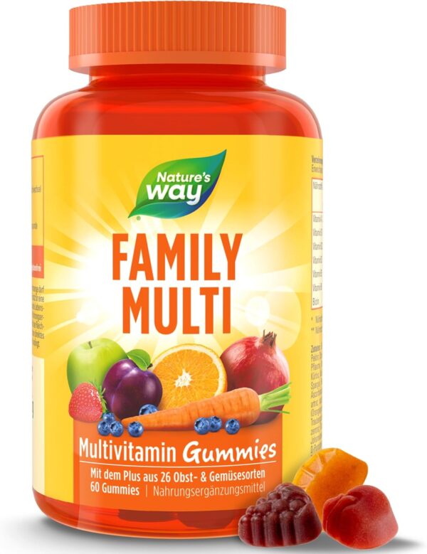 Multivitamin Gummibärchen Vitamine Kinder Jugendliche Vitamin B Komplex B3 B6 B12 C und Zink - 60 Vitamin Gummies ohne Gluten Laktose Gelatine ab 4 Jahren