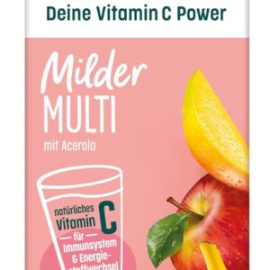 hohes C Milder Multivitamin (1 x 1,5l), 100% Saft, Apfel, Orange, Acerola, Mango, 7 Vitamine, ohne Zuckerzusatz laut Gesetz, weniger Säure, vegan