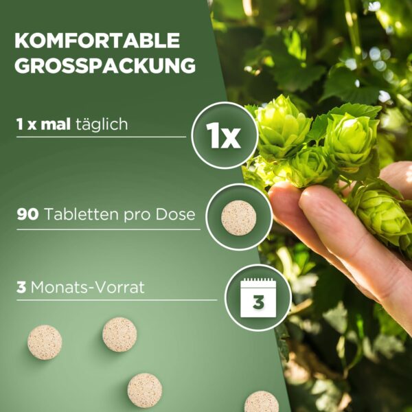 sanotact Vitamin D 3200 ie 100% pflanzliches Vitamin D aus Bierhefe, 90 natürliche Tabletten, vegan – Bild 4