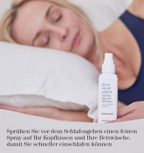 This Works Deep Sleep Pillow Spray, 75 ml — Natürliches Schlafspray mit Lavendel, Kamille und Vetivert — wissenschaftlich fundiertes Kissenspray zur Schlafunterstützung – Bild 4