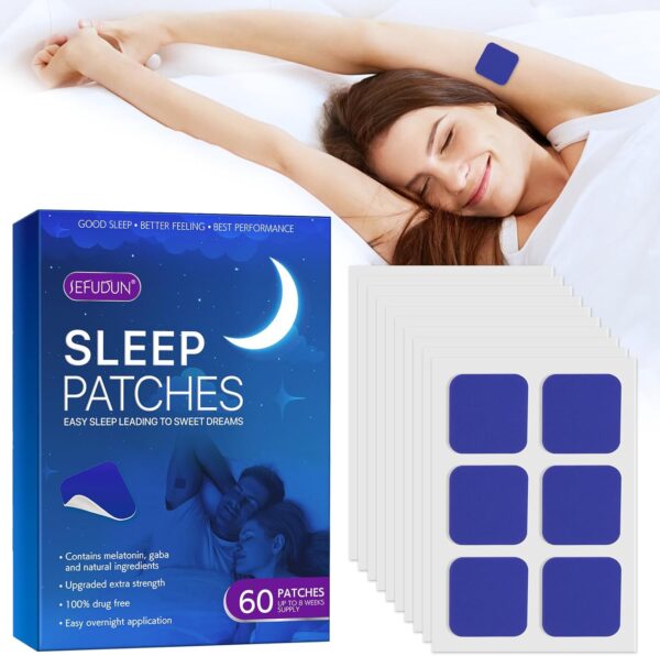 60 pcs Schlaf Patches, Ganz Natürliche Tiefschlafpflaster, Verbesserte natürliche Tiefschlaf Patches, Schlaf Aids Schlaf Patch zur Verbesserung Last All Night für Männer und Frau