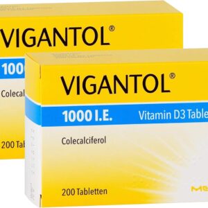 Vigantol 1.000 I.E. Vitamin D3 Tabletten, 2x200 Stk. inclusive einer Handcreme von vitenda