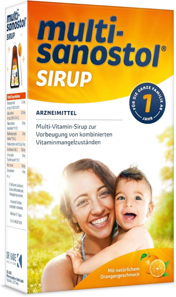 Sanostol Multi-Vitamine: Für Kinder ab 3 Jahren und Erwachsene, unterstützt ein gesundes Immunsystem mit den Vitaminen A und D, 460ml – Bild 2