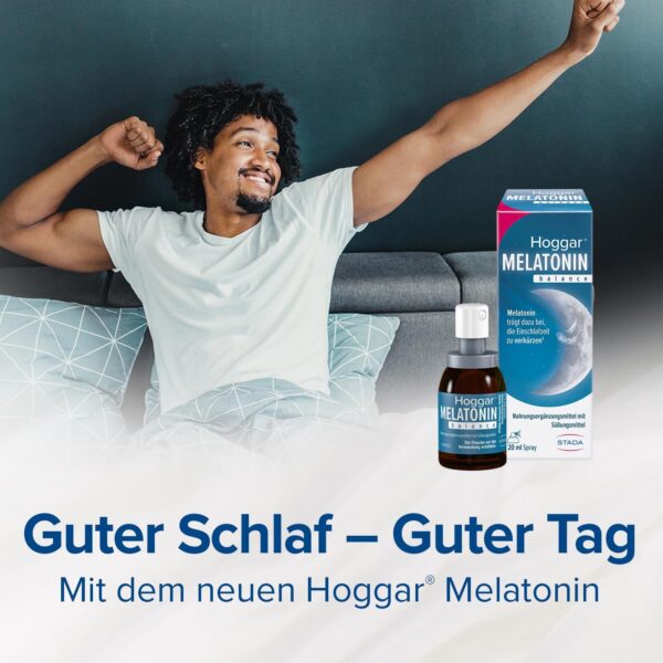 Hoggar MELATONIN balance - Einschlafspray - Nahrungsergänzung mit Melatonin zur Verkürzung der Einschlafzeit und bei Jetlag - mit Vitamin B6-20 ml Spray – Bild 12