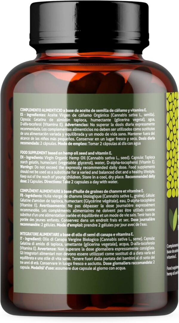 Vegageno OMEGA 3 6 9 Kapseln hochdosiert. Hochkonzentriertes OMEGA 3, vegan. 200 Kapseln. Mit natürlichem Vitamin E. GVO-frei, glutenfrei. Ohne Fisch. Nur Gemüse. Geeignet für Veganer und Vegetarier. – Bild 8