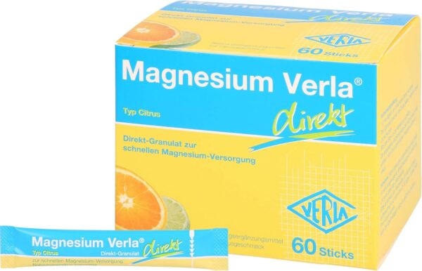 Verla-Pharm Arzneimittel GmbH & Co. KG Magnesium Verla direkt Citrus Direkt-Granulat, 60 St. Beutel – Bild 2