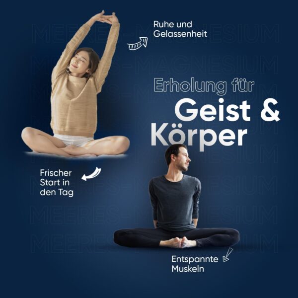 Magnesium als Magnesiumoxid - 180 Meeres-Magnesium Oxid Kapseln mit Vitamin B6-3 Monate Vorrat - Für Muskeln, Knochen, Stoffwechsel, Zellteilung - 360mg pro Kapsel - Alternative zu Magnesiumcitrat – Bild 6