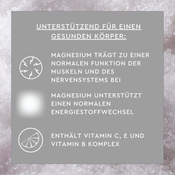 SUNLIFE Magnesium + B-Komplex Brausetabletten - 1x17 Stück - Muskeln & Nerven Nahrungsergänzungsmittel mit Vitamin C & E - 400mg Magnesium pro Tagesdosis - Orangen-Grapefruit Geschmack – Bild 4