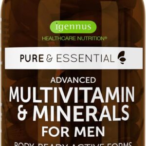 Advanced Multivitamin Tabletten für Männer, 21 Vitamine & Mineralien, angereichert mit Lycopin, Vitamin D, methyliertem B6 und B12 für Energie, Langzeitformel, 180 Tabletten, von Igennus