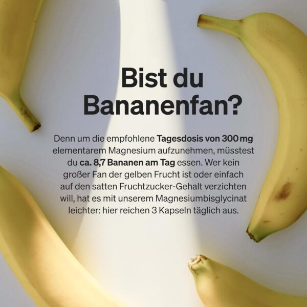 Magnesiumbisglycinat - Premium: Chelatiertes Magnesium - 180 Kapseln - 300mg elementares Magnesium pro Tagesdosis - Laborgeprüft, vegan, hochdosiert – Bild 4