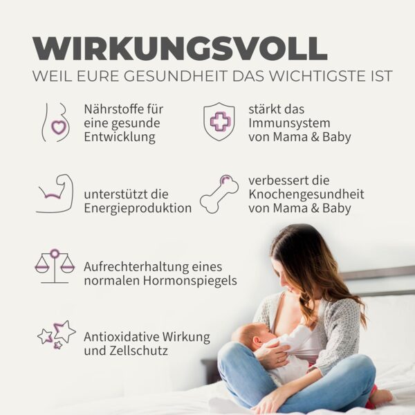 natural aid Daily Vegan Vitamin B12 Kapseln [100% vegan] 120 Stück Folsäure 3in1 laborgeprüft o. Zusätze in DE hergestellt Kinderwunsch Schwangerschaft Stillzeit Vitamin B12 – Bild 2