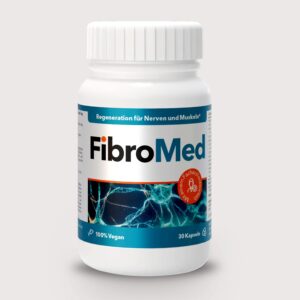 FibroMed® – mit Vitamin B6, B12, Folsäure, Vitamin D3, Omega-3 & Pflanzenextrakten – unterstützt Nerven, Muskeln & Energiestoffwechsel – vegan, laborgeprüft & in Deutschland produziert – 30 Kapseln