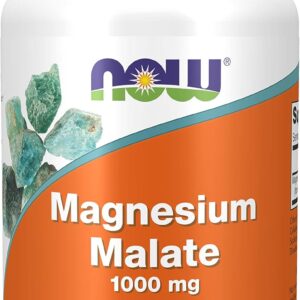 Now Foods, Magnesium Malate, 1.000mg, 180 vegane Tabletten, Laborgeprüft, Glutenfrei, Sojafrei, Vegetarisch