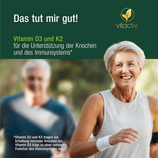 VITACTIV Vitamin D3 K2 Tropfen - K2VITAL® 99,7% all-trans MK-7 - D3 pro Tropfen 1000 IE, Hochdosiert, Hoch Bioverfügbar - Aus Deutschland, Laborgeprüft, Vegan - 50ml, 1700 Tropfen – Bild 2