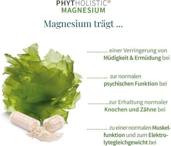 Bio Magnesium Kapseln | 100% natürlich aus Bio-Meerlattich | 337mg reines, pflanzliches Magnesium pro Tagesdosis | ohne künstliche Zusätze | Magnesium Komplex vegan | Magnesium hochdosiert im Glas – Bild 6