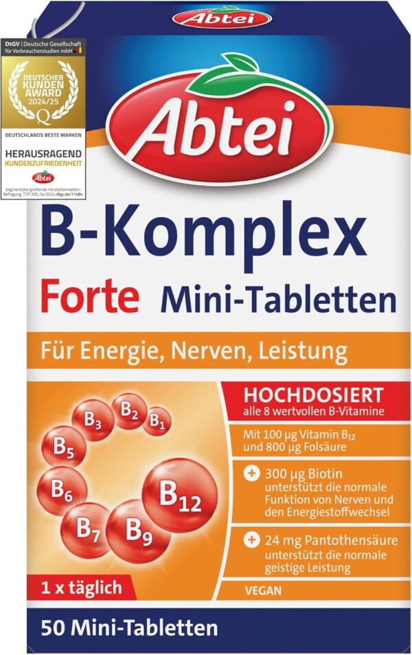 Abtei Vitamin B Komplex Forte, 50 Mini-Tabletten
