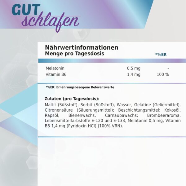 Healthy Fusion SCHLAFEN SIE GUT | 100% reines sublinguales Melatonin + B6 | Schnelle Absorption für tiefen, erholsamen Schlaf | Einschlafen & Durchschlafen leicht gemacht | 60 Kapseln – Bild 6