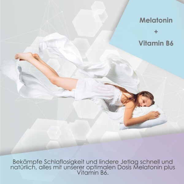 Healthy Fusion SCHLAFEN SIE GUT | 100% reines sublinguales Melatonin + B6 | Schnelle Absorption für tiefen, erholsamen Schlaf | Einschlafen & Durchschlafen leicht gemacht | 60 Kapseln – Bild 4