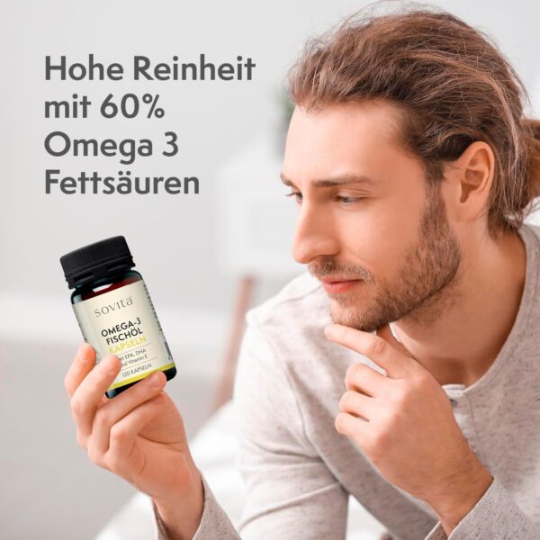 sovita | Omega-3 Fischöl Kapseln mit Vitamin E | Hochdosiert | Zellschutz & Herzgesundheit | 120 Kapseln – Bild 5
