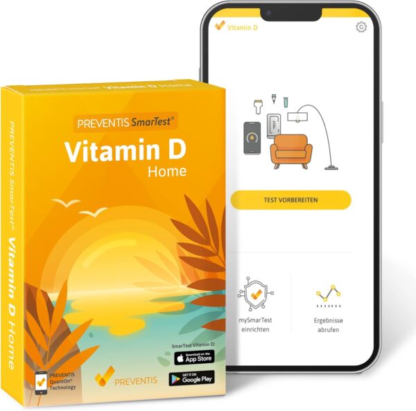 Preventis SmarTest® Vitamin D | Vitamin D Test in 15 Min. | Nachweis von Vitamin D Mangel | Vitamin D Schnelltest für Zuhause (1 St.)