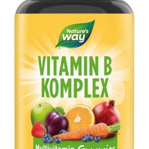 Vitamin B Komplex Multivitamin Gummibärchen hochdosiert - lecker & gesunde Gummies mit Vitamin C Folsäure & 8 B-Vitamine B1 B2 B3 B5 B6 Biotin Vitamin B12 - vegetarisch- tägliche Energie - 60 Stk