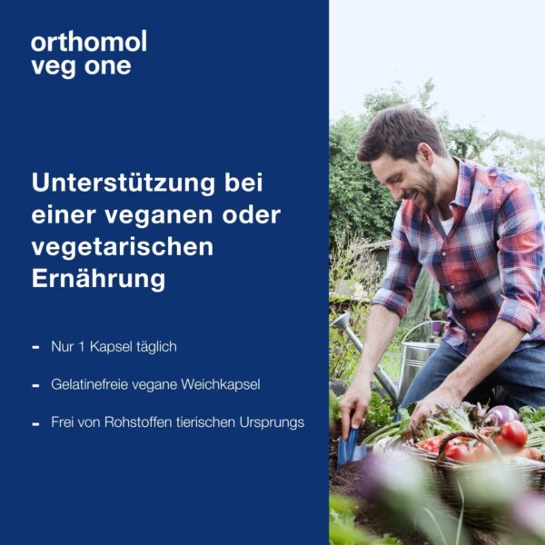 Orthomol Veg one - bei einer veganen oder vegetarischen Ernährung - mit Vitamin D, Omega-3-Fettsäuren und Eisen, 30 St. Tagesportionen – Bild 3
