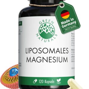Liposomales Magnesium - WICHTIG: 1.650 mg Magnesiumcitrat pro Tagesdosis - Hohe Bioverfügbarkeit - 120 Kapseln (40 Tage) - Apothekenqualität - Green Naturals®