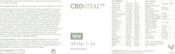 Premium Multivitamin Kapseln hochdosiert | Apothekenqualität | Tägliche Dosis an Vitamin A bis E, OPC, CoQ10, Zink, Eisen, Selen, u.v.m. | Multivitamin Tabletten | 100% vegan & natürlich – Bild 2