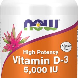 Now Foods, Vitamin D3 Depot, 5.000IU, Cholecalciferol, Hochdosiert, 1 Kapsel alle 5 Tage, 240 Weichkapseln, Laborgeprüft, Sojafrei, Glutenfrei, Ohne Gentechnik