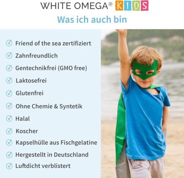 Omega-3 Kapseln für Kinder – Vergleichssieger 2025 – 518 mg Fischöl mit DHA & EPA – zuckerfrei – 90 Mini-Kapseln (1 Monat) – Bild 6