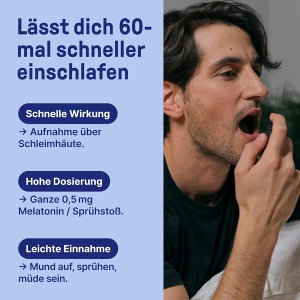 BRAINEFFECT SLEEP SPRAY STRONG Das Original® - Melatonin Spray Hochdosiert - 240 Tage Vorrat Einschlafspray - mit Minze, Zitrone, Lavendel und Ashwagandha, Zuckerfrei – Bild 2